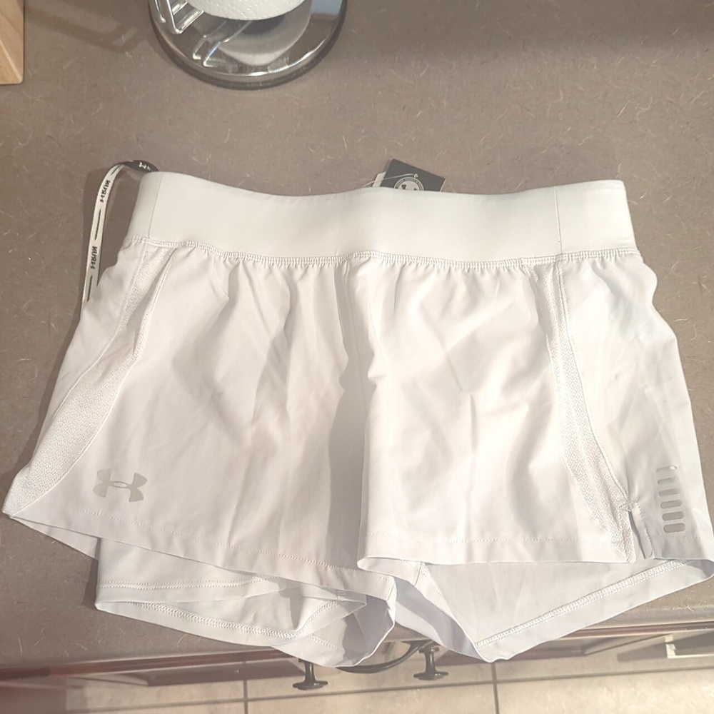 Under Armour Qualifier SpeedPocket 2-in-1 Running Shorts Gray Small